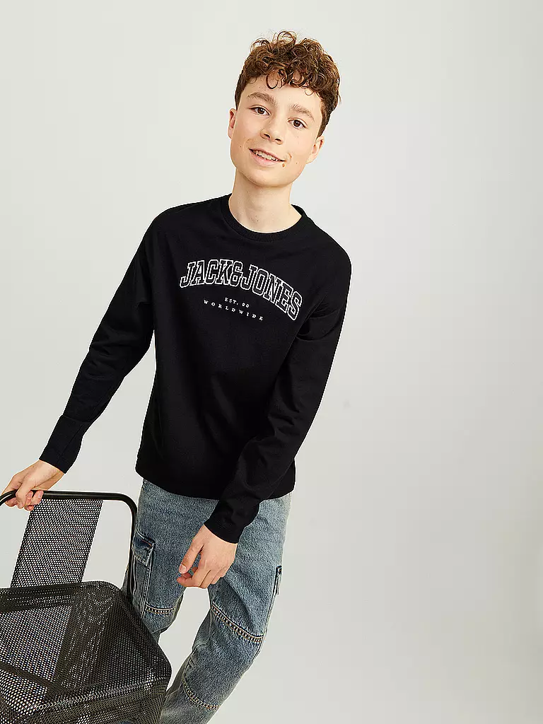 JACK & JONES | Jungen Langarmshirt JJECALEB | schwarz