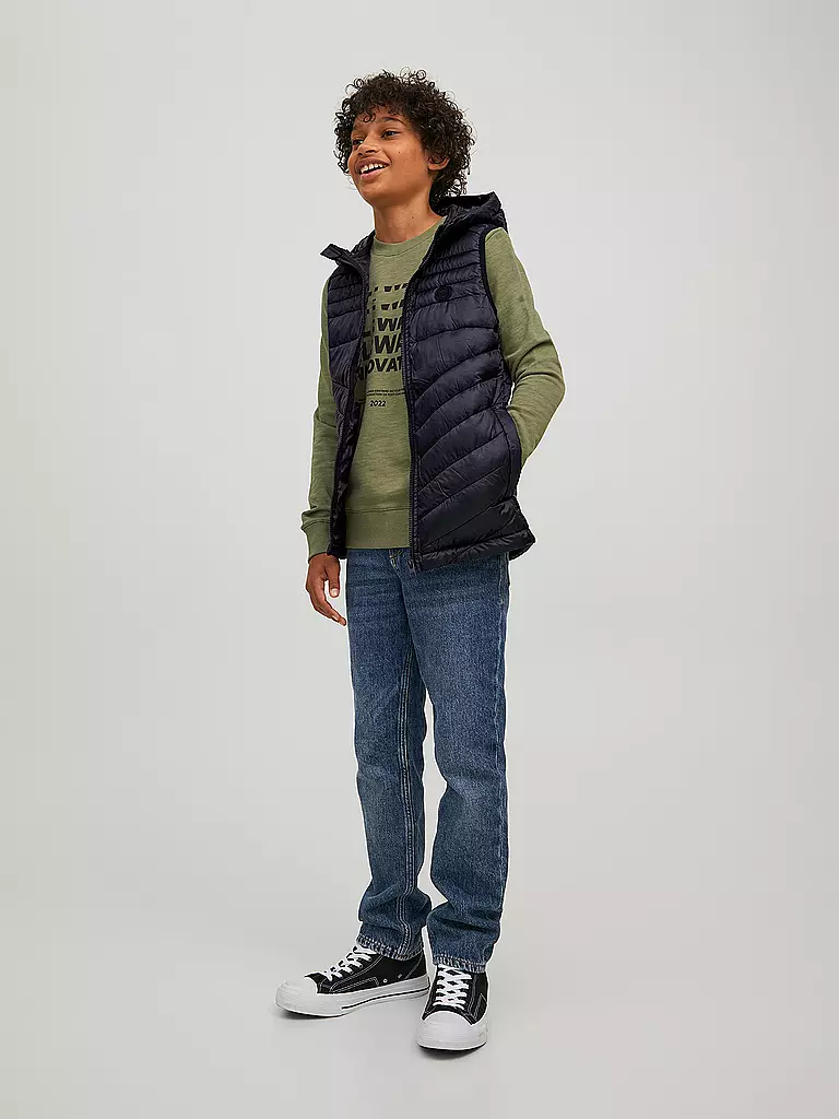 JACK & JONES | Jungen Steppgilet  JJEHERO | schwarz