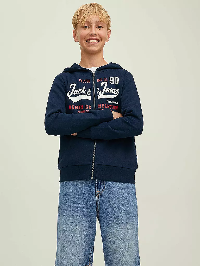 JACK & JONES | Jungen Sweatjacke JJELOGO | dunkelblau