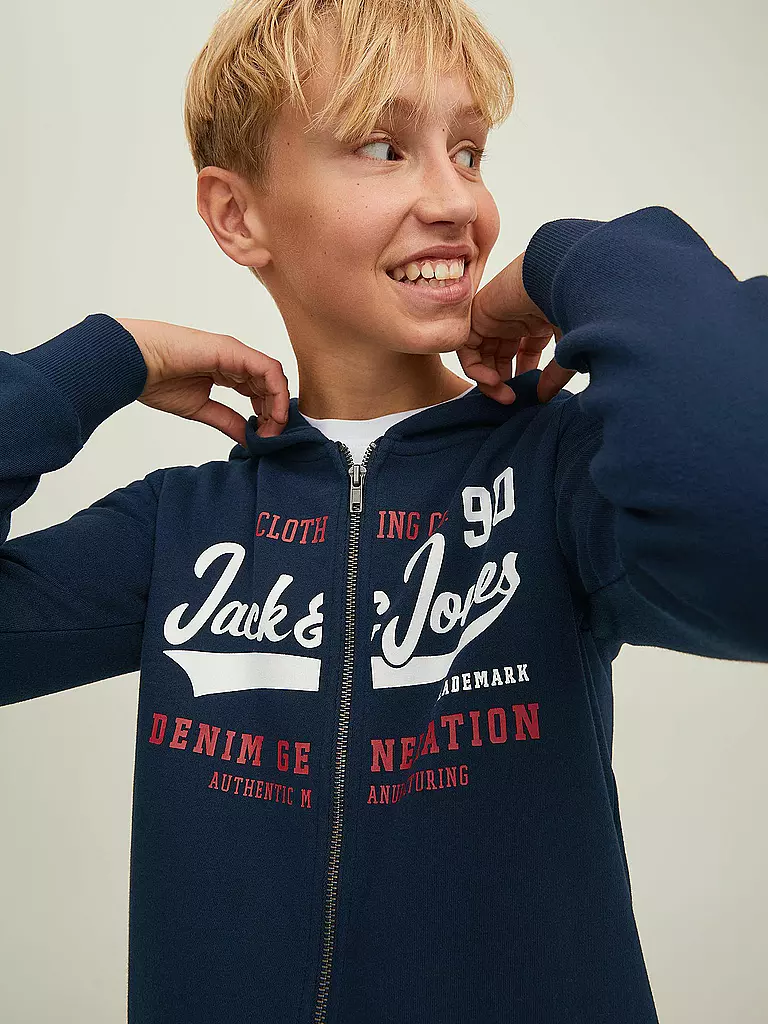 JACK & JONES | Jungen Sweatjacke JJELOGO | dunkelblau