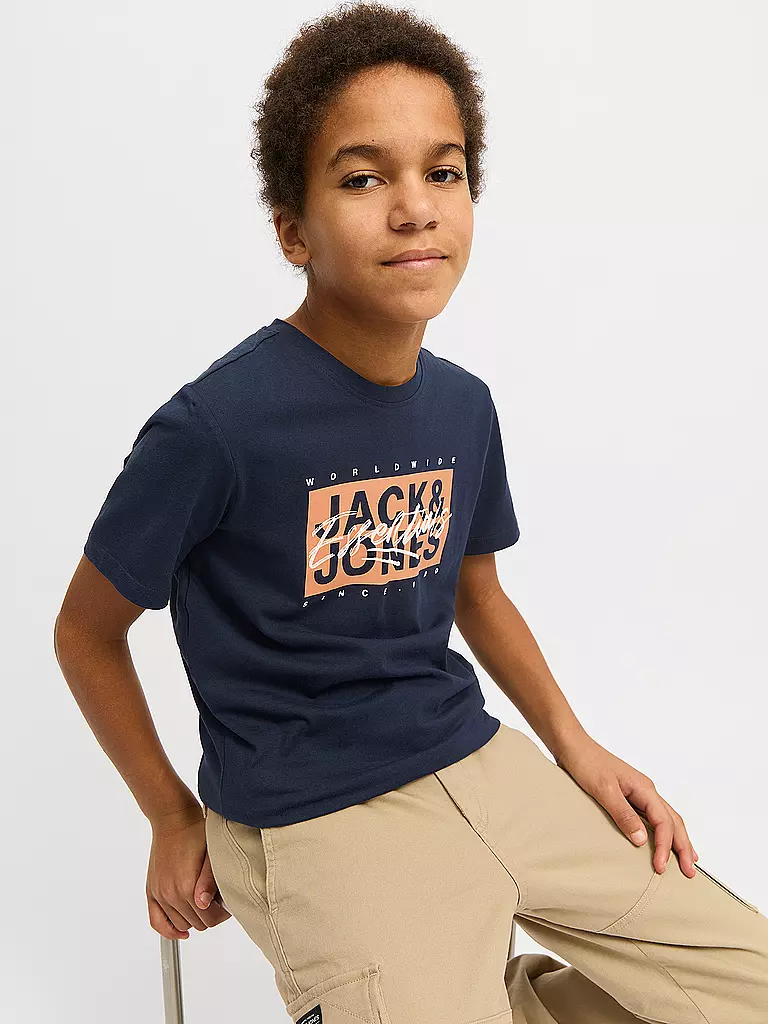 JACK & JONES | Jungen T-Shirt JJCOLTON | dunkelblau