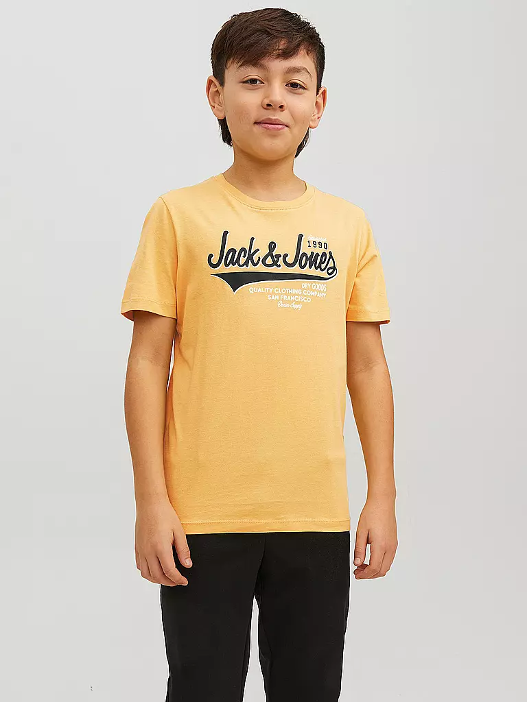 JACK & JONES | Jungen T-Shirt JJELOGO  | gelb