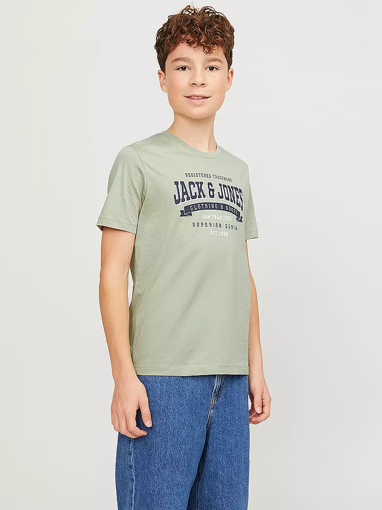 JACK & JONES | Jungen T-Shirt JJELOGO | hellgrün