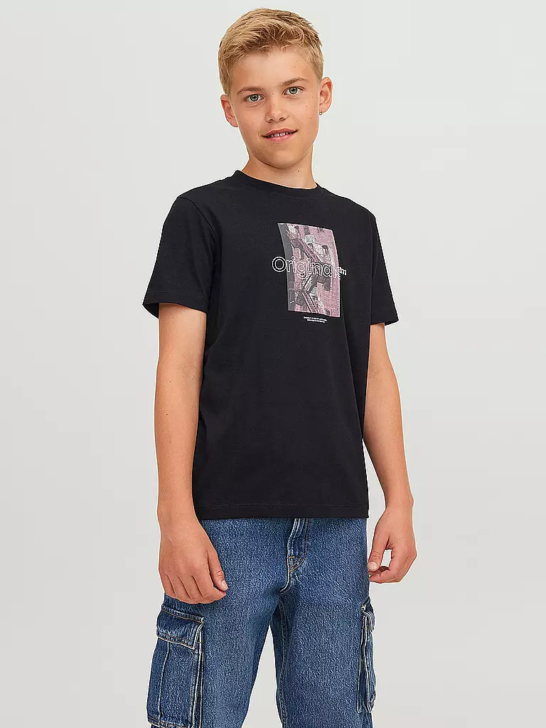 JACK & JONES | Jungen T-Shirt JORVESTERBRO | schwarz