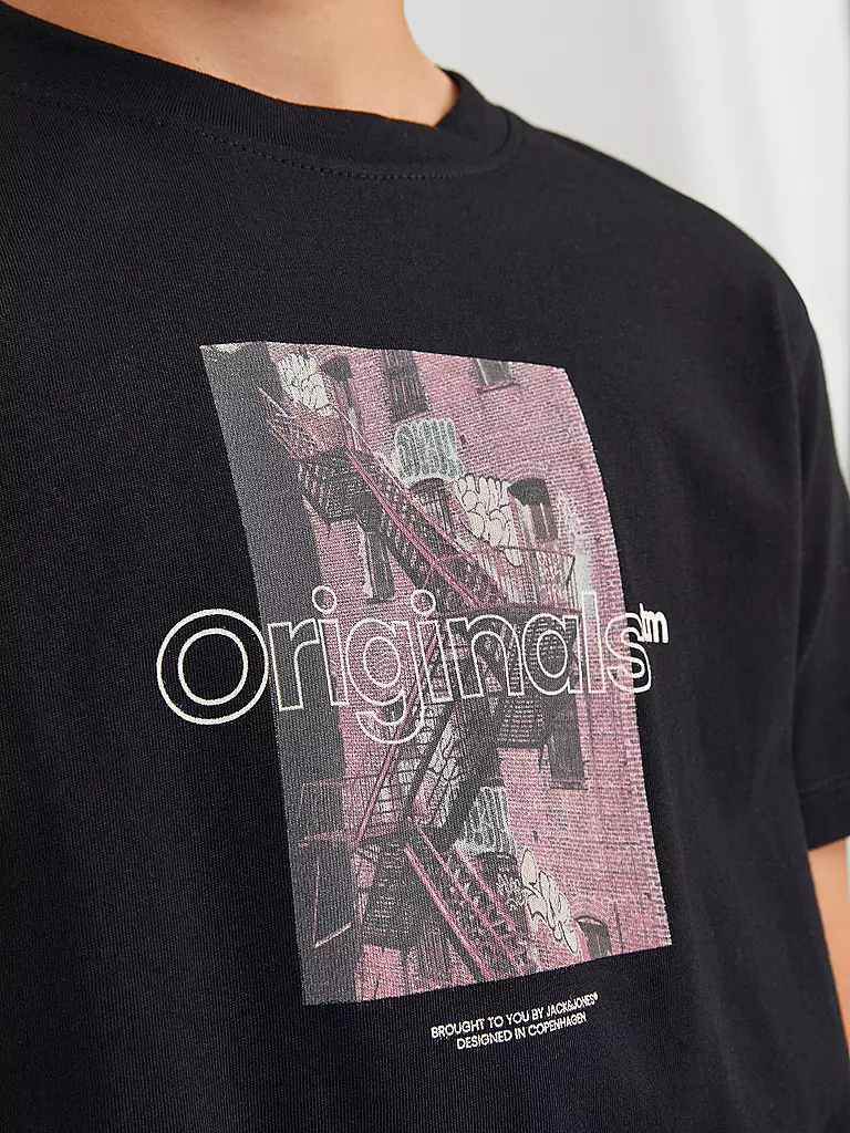 JACK & JONES | Jungen T-Shirt JORVESTERBRO | schwarz