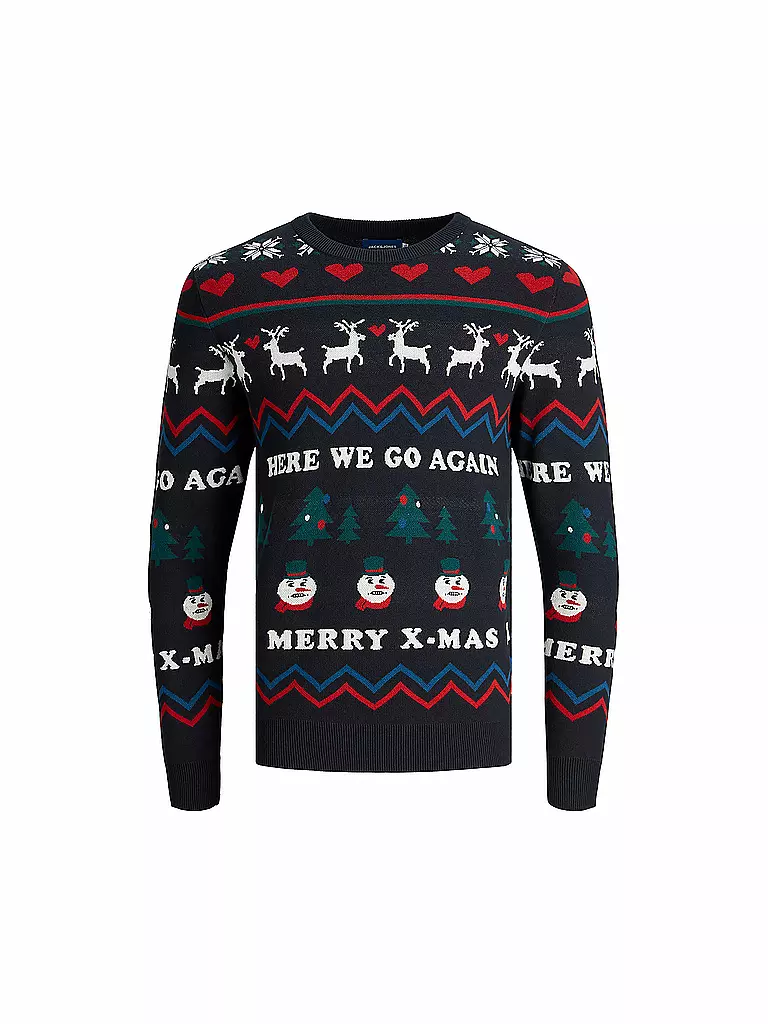 JACK & JONES | Jungen XMAS Pullover " JORDEER  " | blau