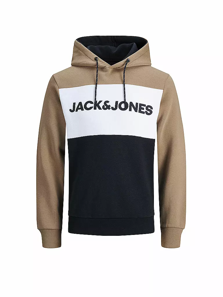 JACK & JONES | Kapuzensweater - Hoodie JJELOGO  | beige