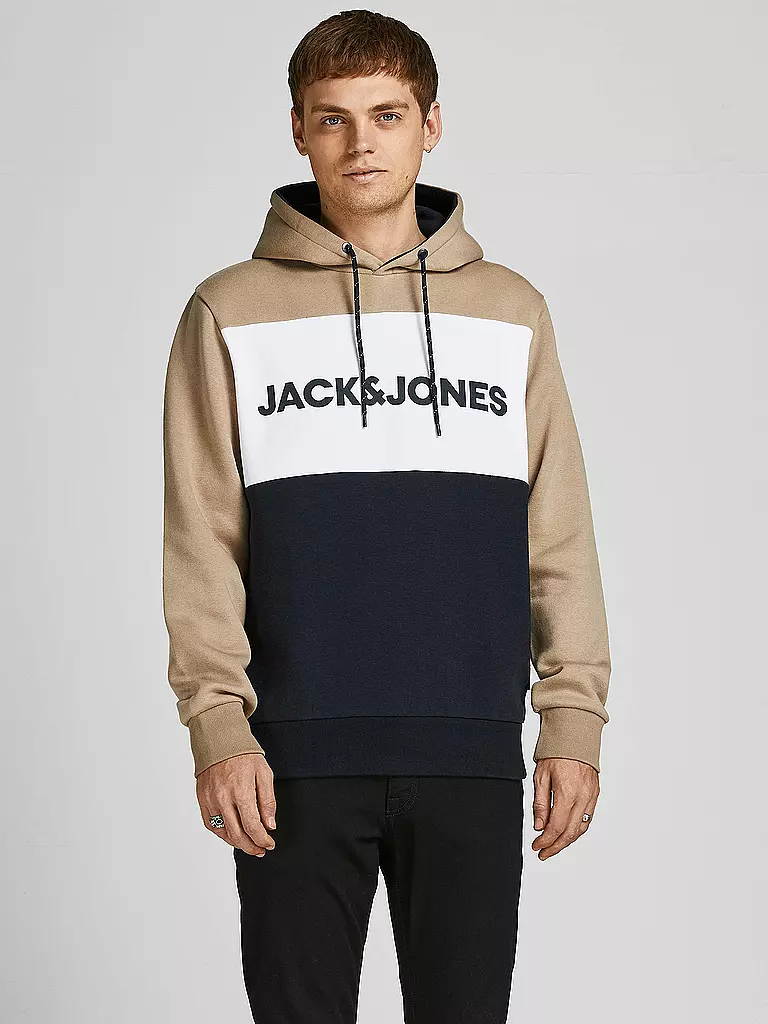JACK & JONES | Kapuzensweater - Hoodie JJELOGO  | beige