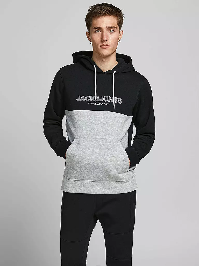 JACK & JONES | Kapuzensweater JJEURBAN  | schwarz