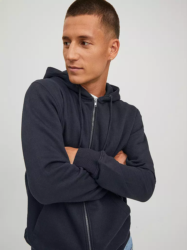 JACK & JONES | Kapuzensweatjacke JJESTAR  | schwarz