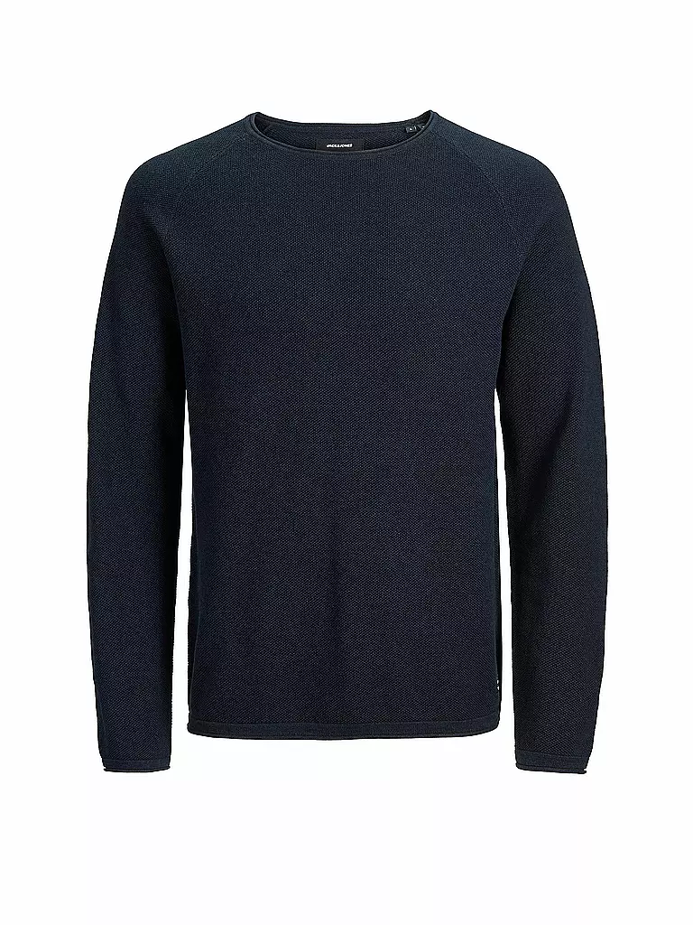 JACK & JONES | Pullover JJEHILL KNIT CREW | blau