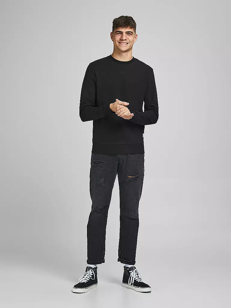 JACK & JONES | Sweater JJEBASIC  | schwarz