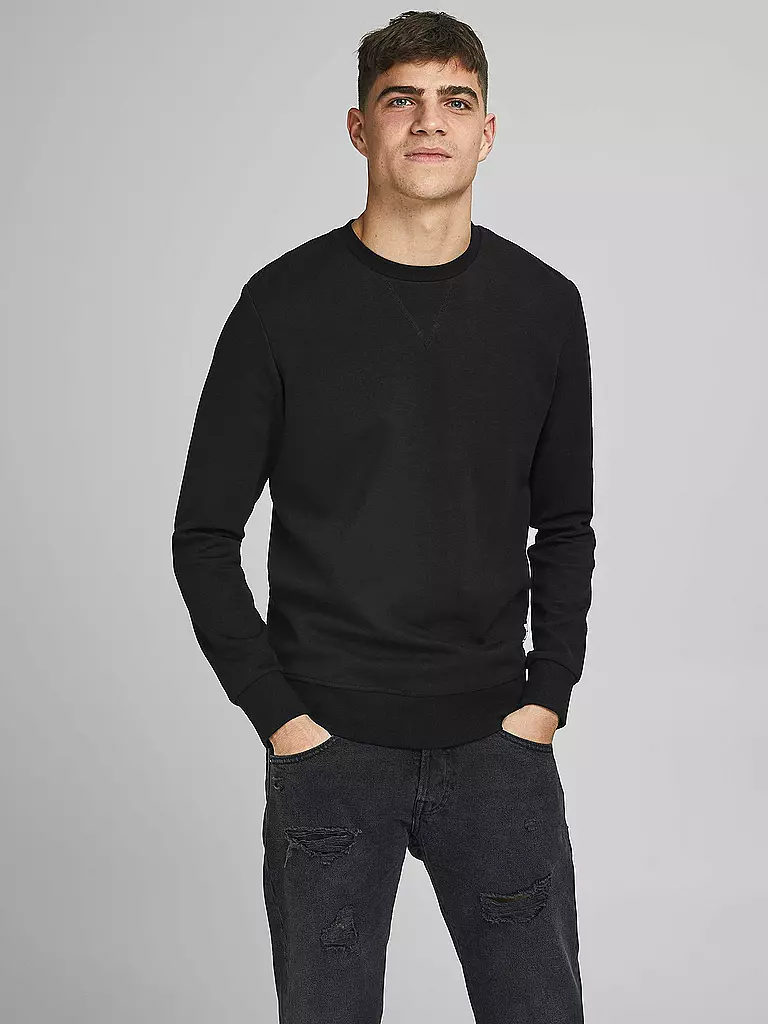 JACK & JONES | Sweater JJEBASIC  | schwarz