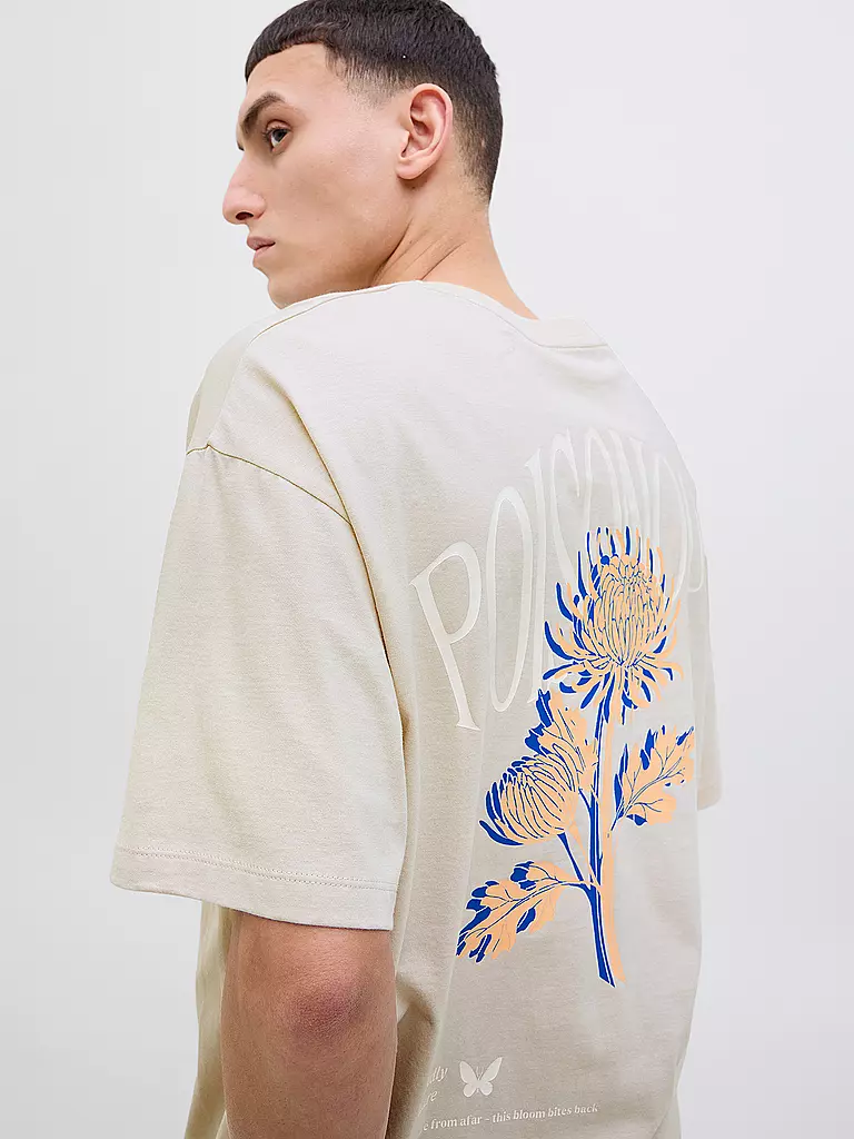JACK & JONES | T-Shirt JJCHARGE  | beige