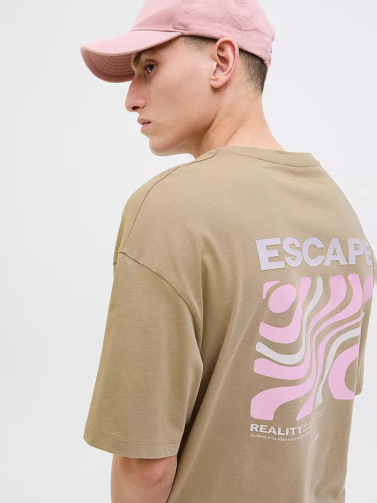JACK & JONES | T-Shirt JJEAMES | hellbraun