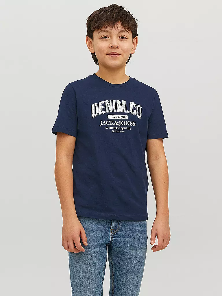 JACK & JONES | T-Shirt JJEJEANS  | dunkelblau