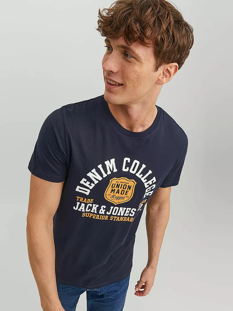 JACK & JONES | T-Shirt JJELOGO  | blau