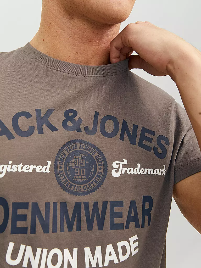 JACK & JONES | T-Shirt JJELOGO  | braun