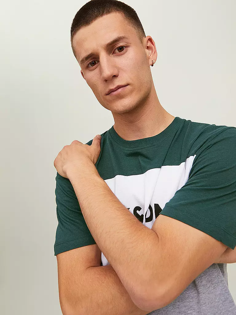 JACK & JONES | T-Shirt JJELOGO | grün