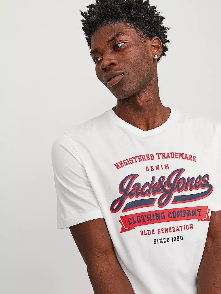 JACK & JONES | T-Shirt JJELOGO | weiss