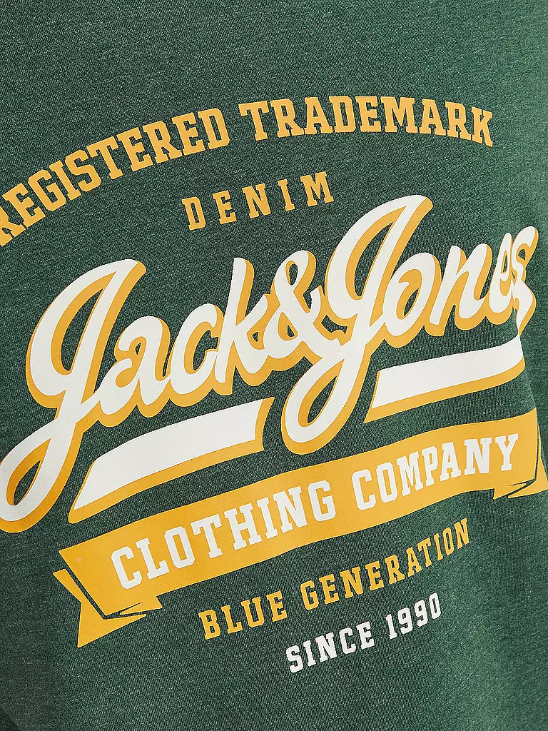 JACK & JONES | T-Shirt JJELOGO | dunkelgrün