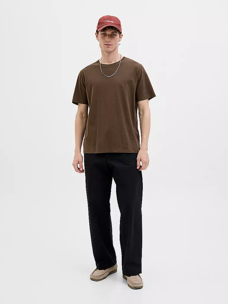 JACK & JONES | T-Shirt JJEORGANIC | braun