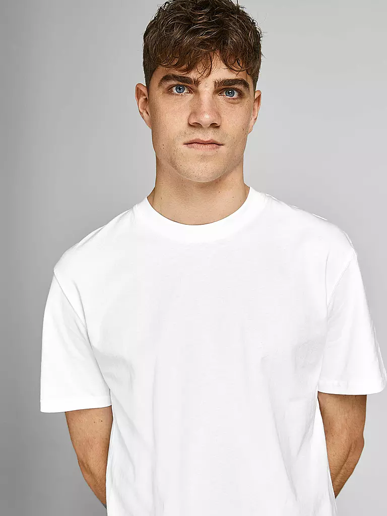 JACK & JONES | T-Shirt JJERELAXED  | weiss