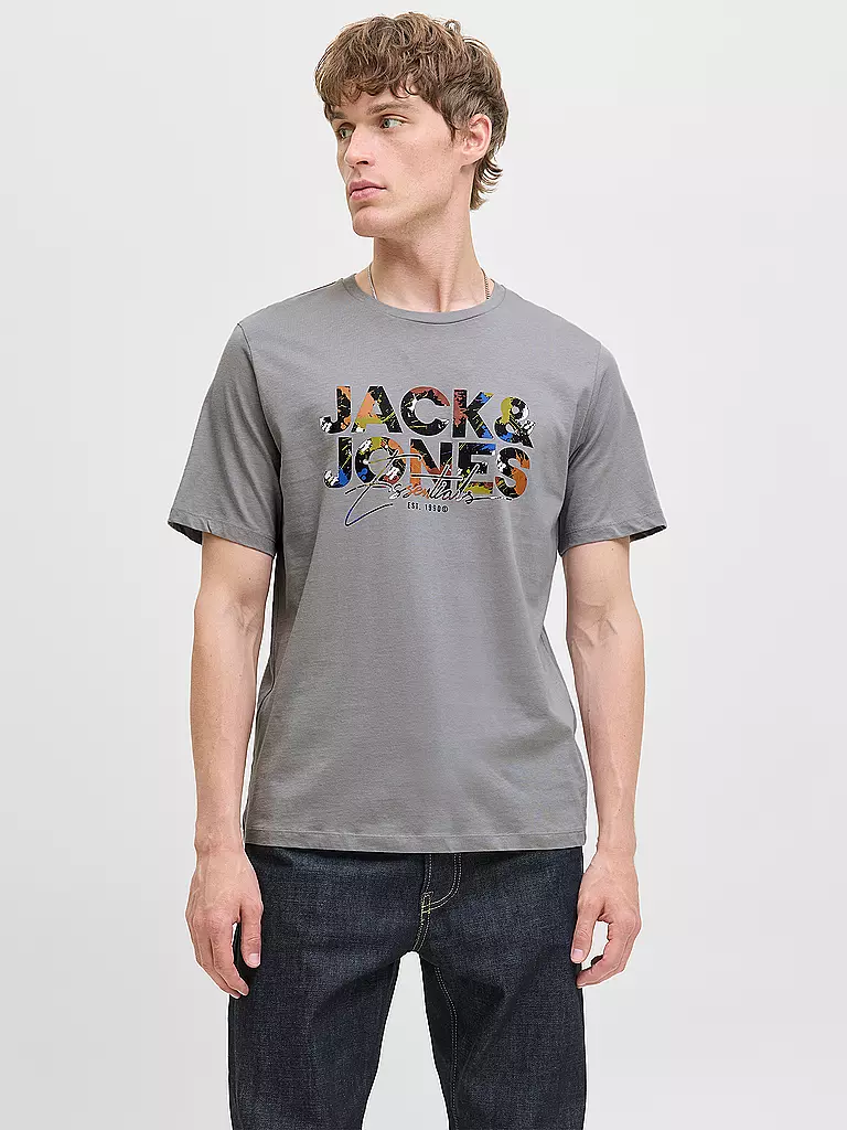 JACK & JONES | T-Shirt JJGEPLAS | grau