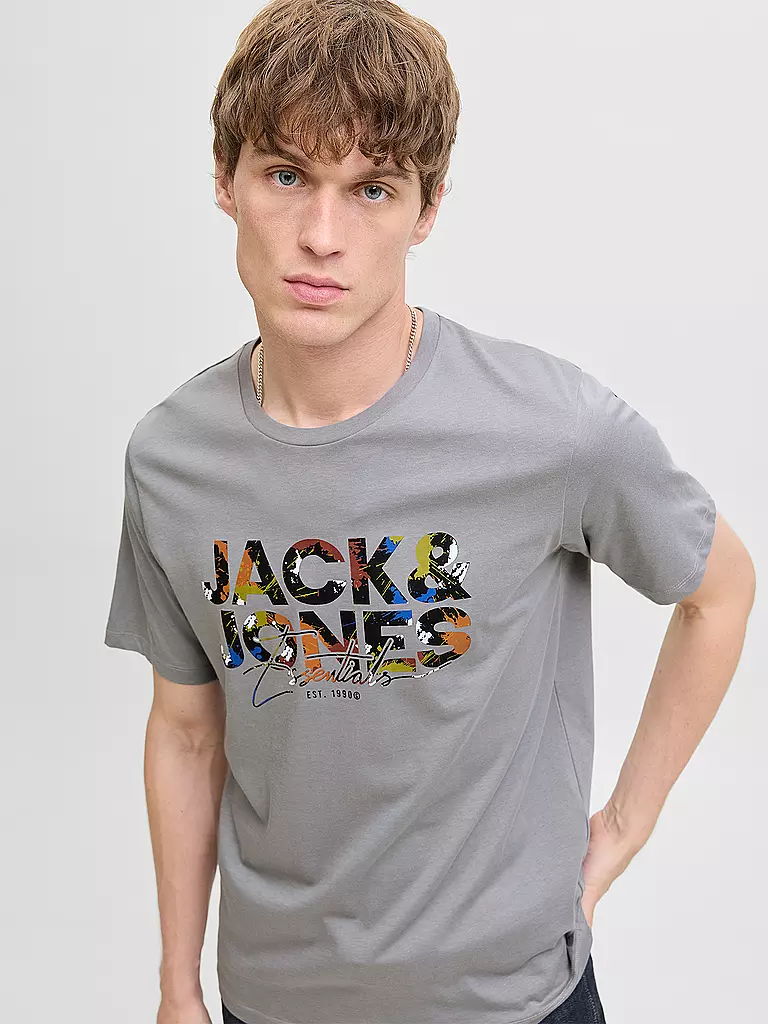 JACK & JONES | T-Shirt JJGEPLAS | grau