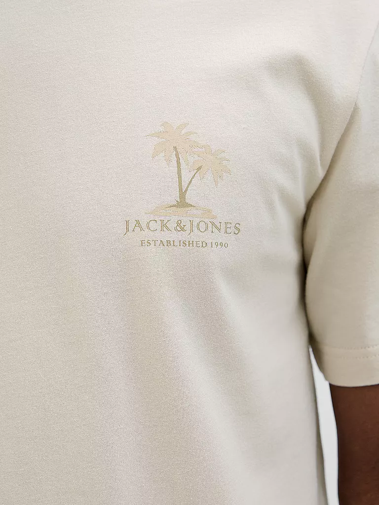 JACK & JONES | T-Shirt JJSUMMER  | beige