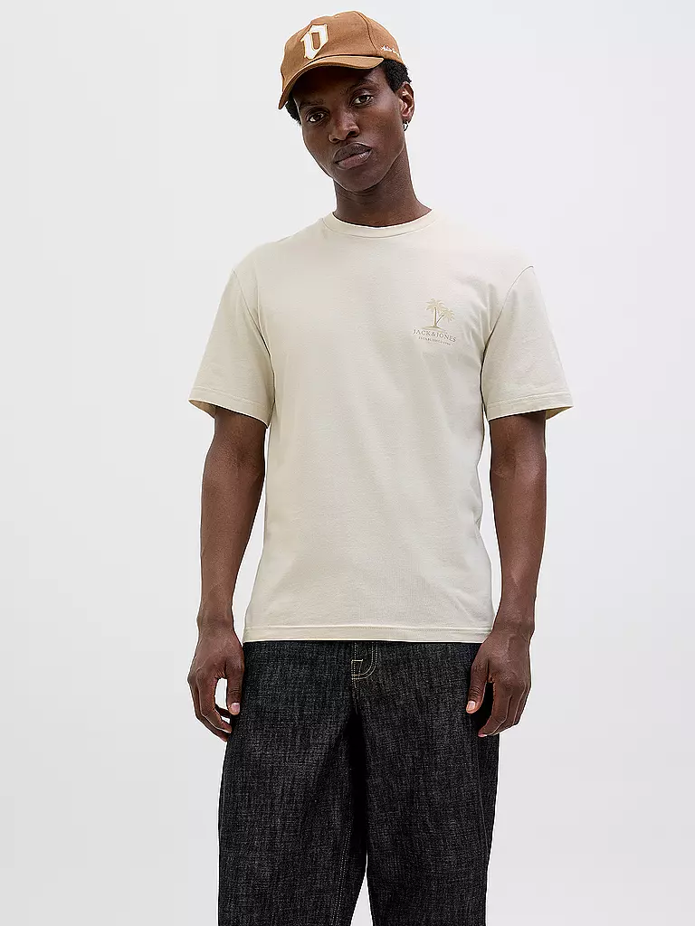 JACK & JONES | T-Shirt JJSUMMER  | beige