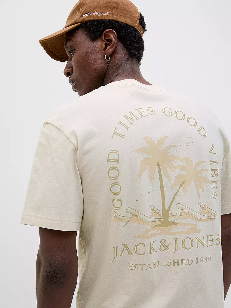 JACK & JONES | T-Shirt JJSUMMER  | beige