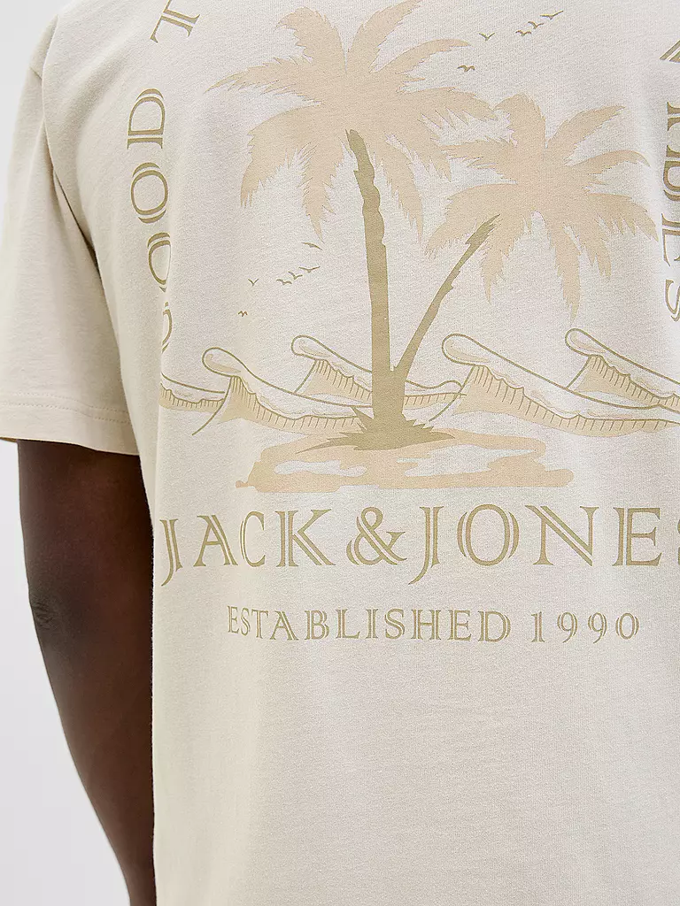 JACK & JONES | T-Shirt JJSUMMER  | beige