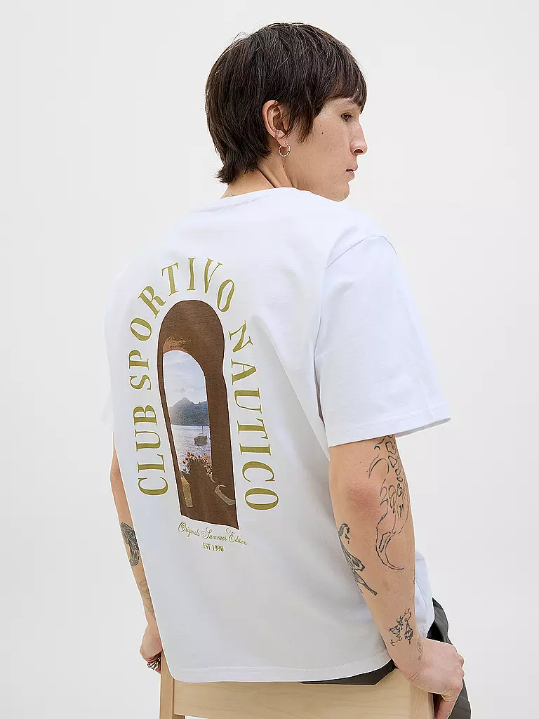 JACK & JONES | T-Shirt JORHYDRA | weiss