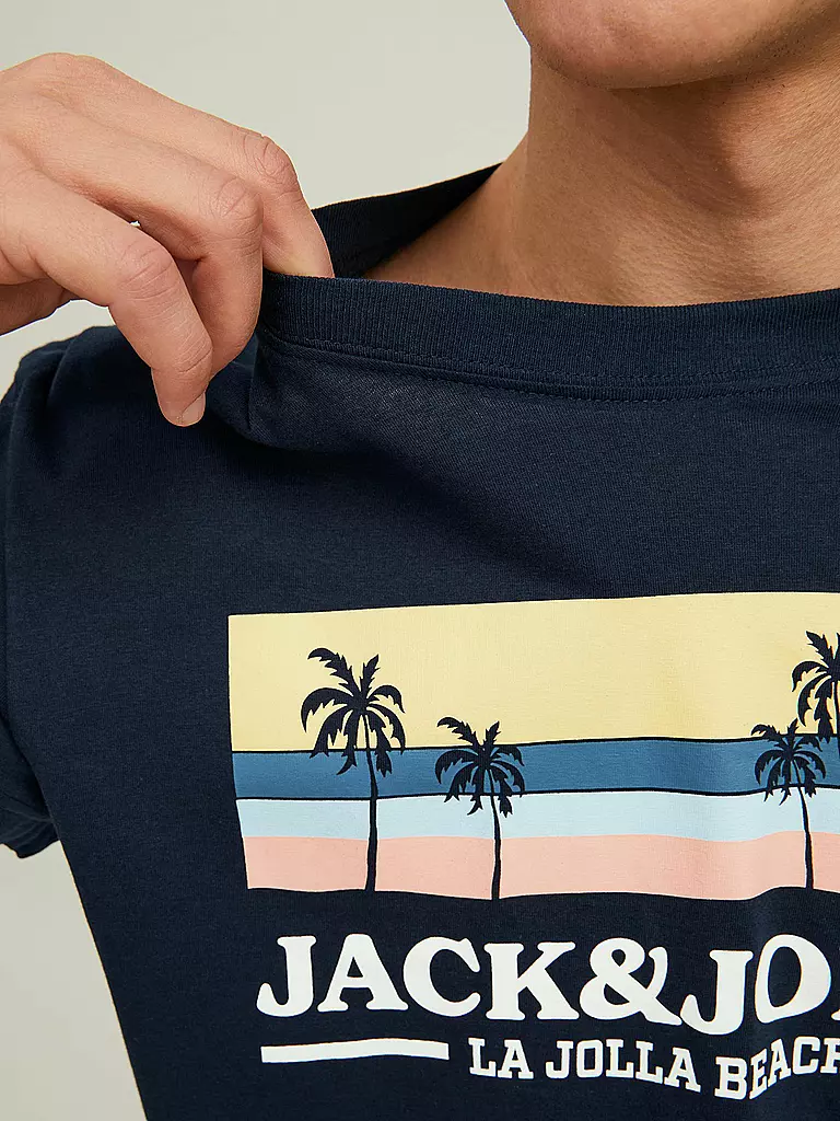 JACK & JONES | T-Shirt JORMALIBU  | dunkelblau