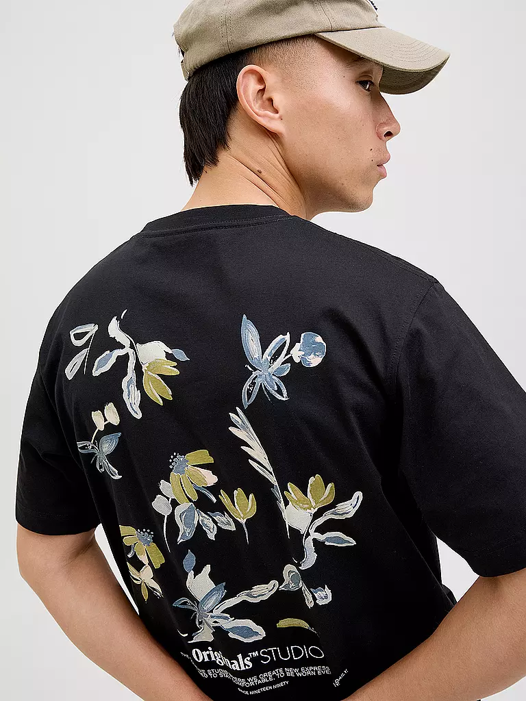 JACK & JONES | T-Shirt JORVARENNA | schwarz