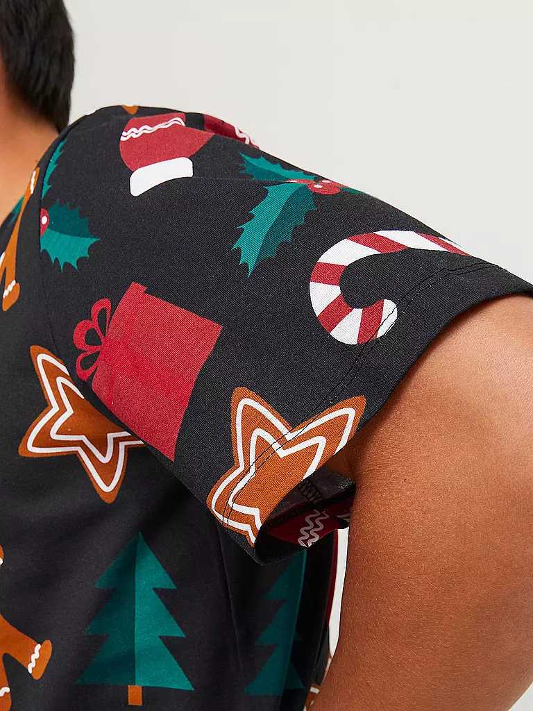 JACK & JONES | T-Shirt JORXMAS | schwarz