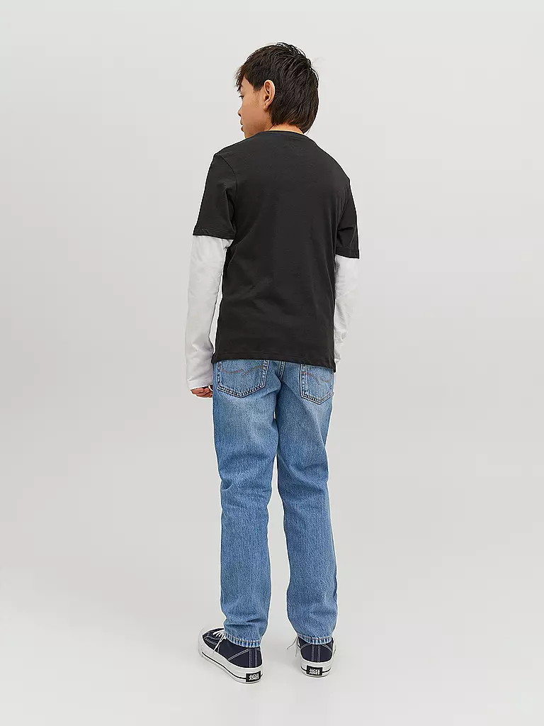 JACK & JONES Jungen Jeans JJICLARK – Regular Fit, Stonewash Used-Look, Klassische Passform Für Teenager