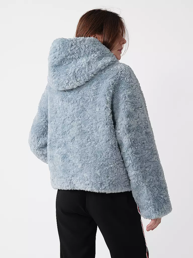 JAKKE | Jacke in Felloptik DAPHNE | hellblau