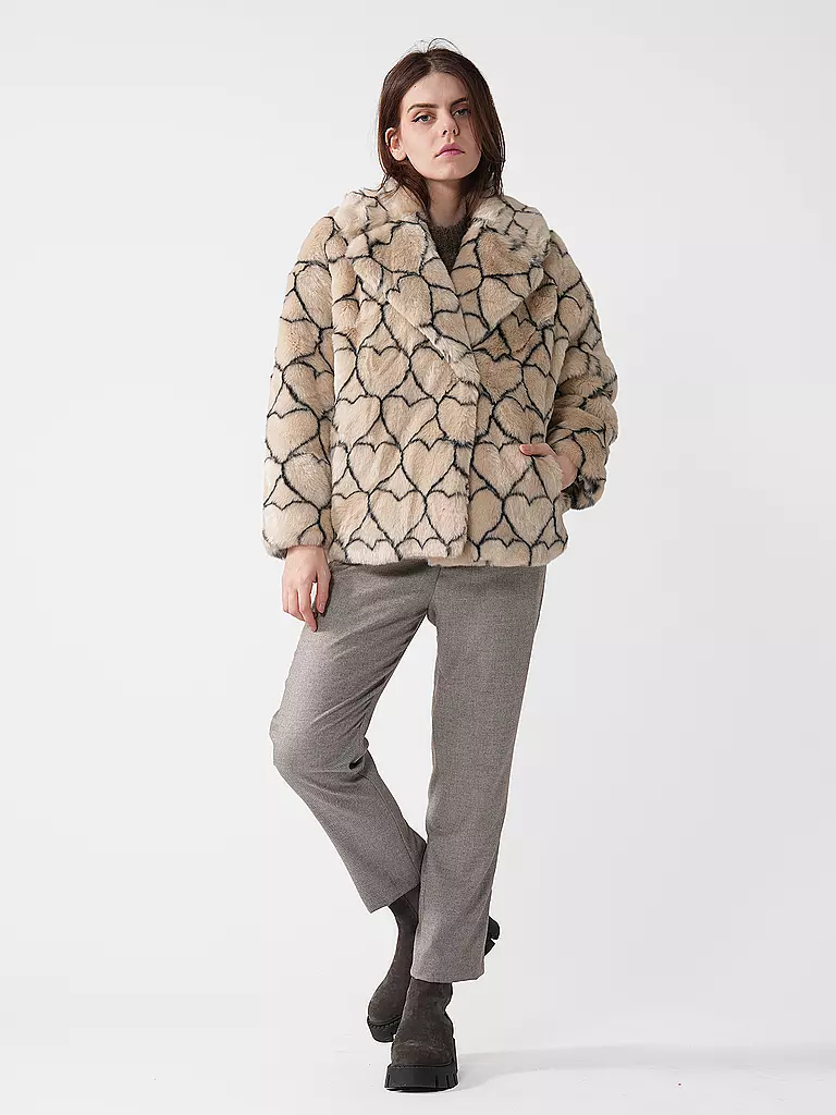 JAKKE | Jacke in Felloptik RITA  | creme