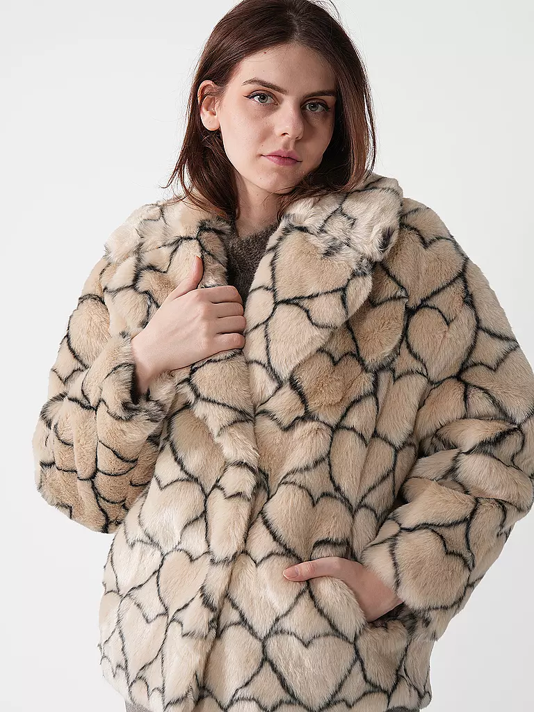 JAKKE | Jacke in Felloptik RITA | creme