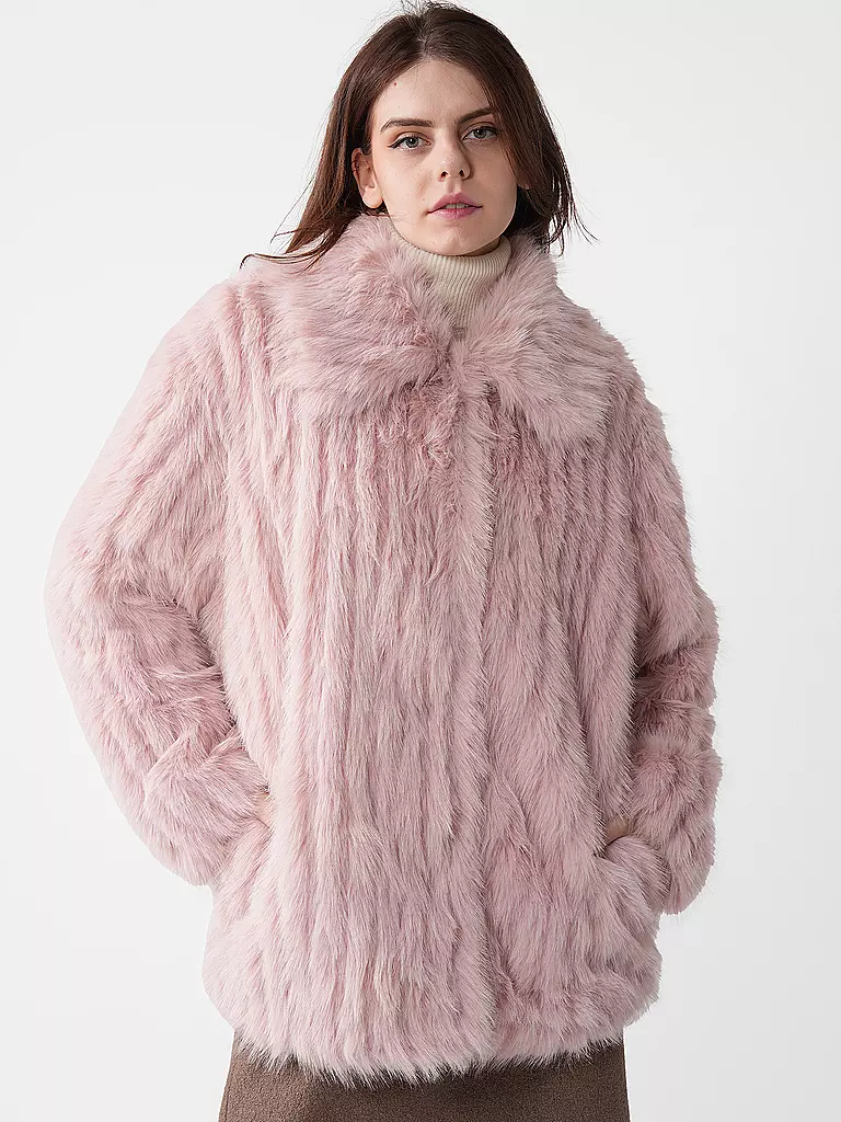 JAKKE | Jacke in Felloptik ROSEMARY | rosa