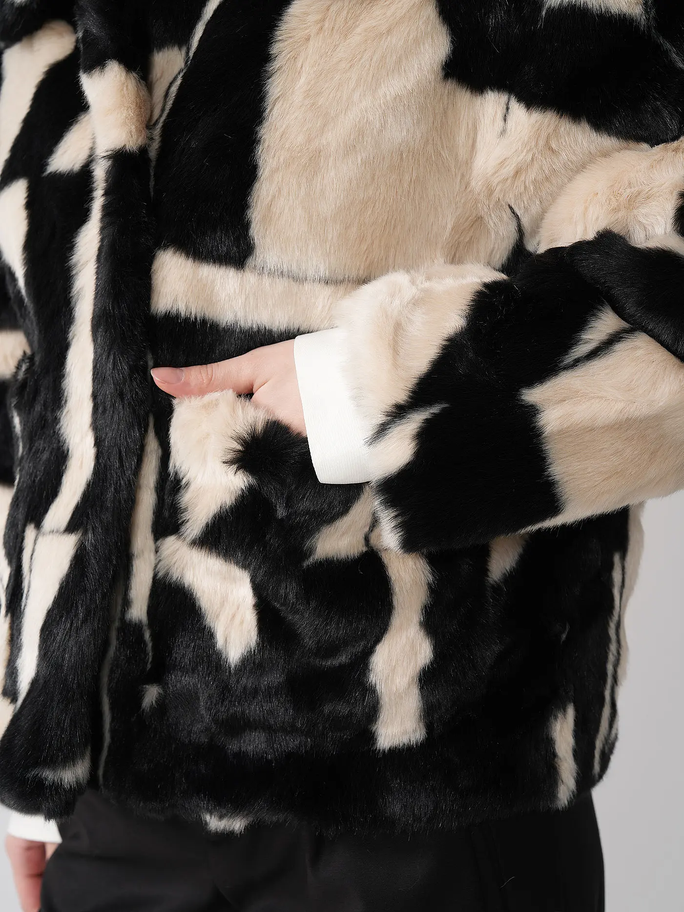 JAKKE | Jacke in Felloptik TRACI  | creme