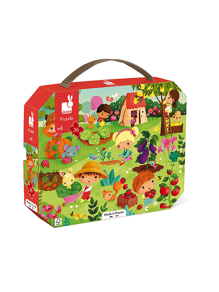JANOD Puzzle - Garten im Koffer 35 Teile