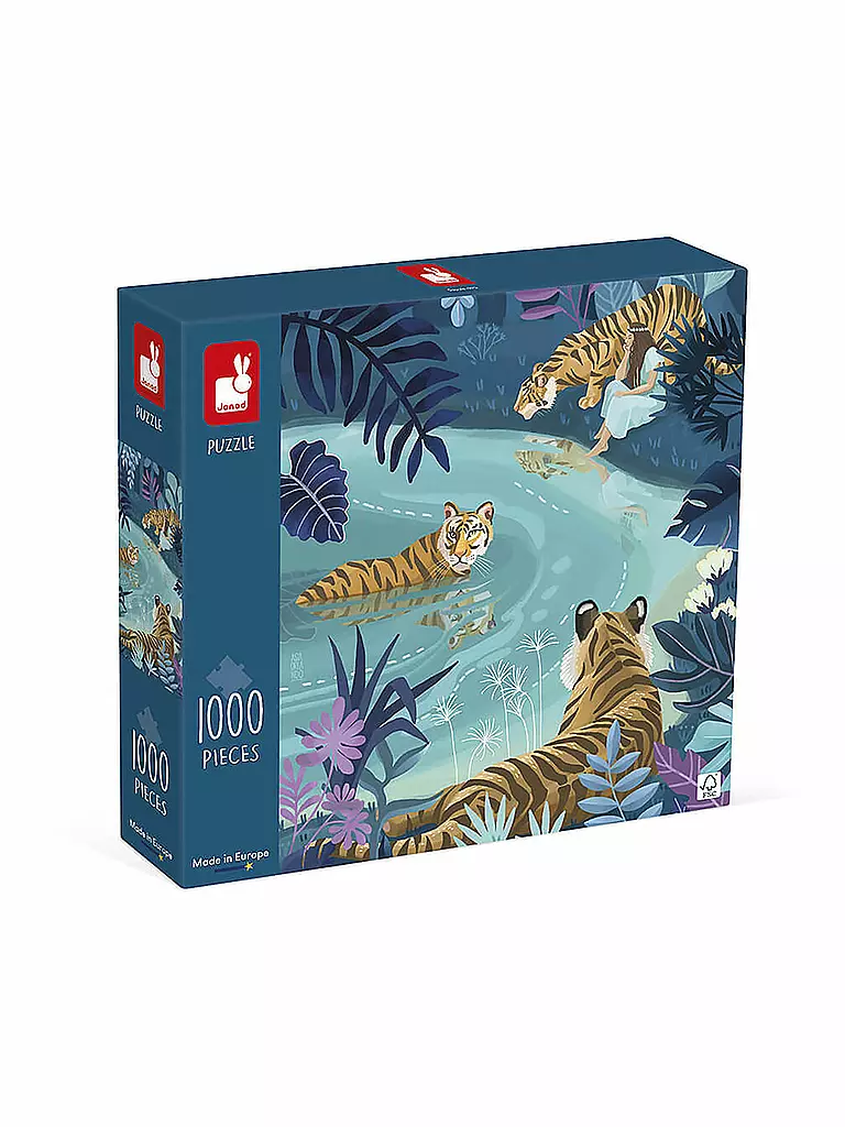 JANOD | Puzzle - Tiger im Mondschein 1000 Teile | keine Farbe