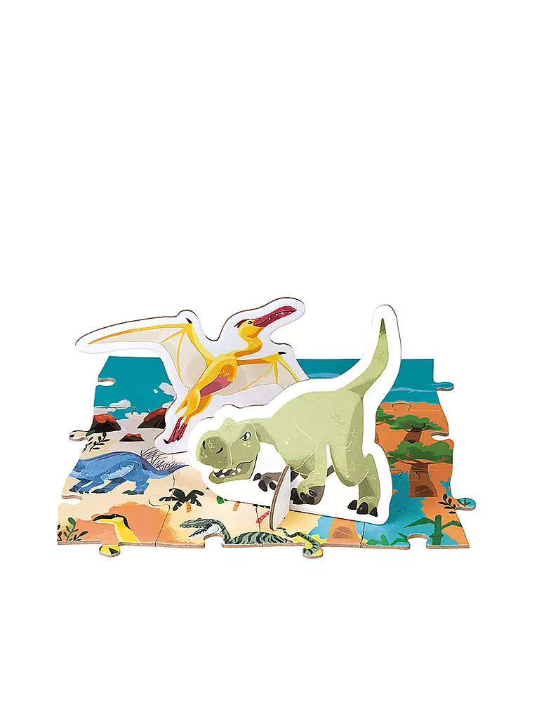 JANOD | Puzzle im Koffer - Dinosaurier 200 Teile | keine Farbe
