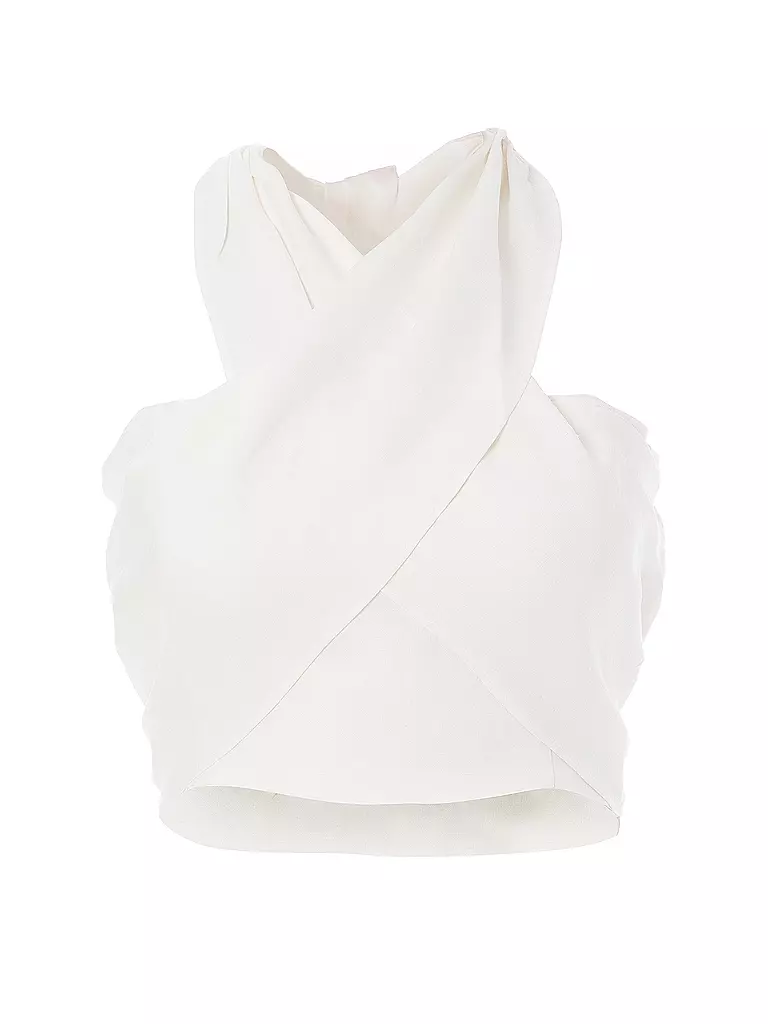 JC SOPHIE | Leinentop Cropped Fit TILLY | weiss