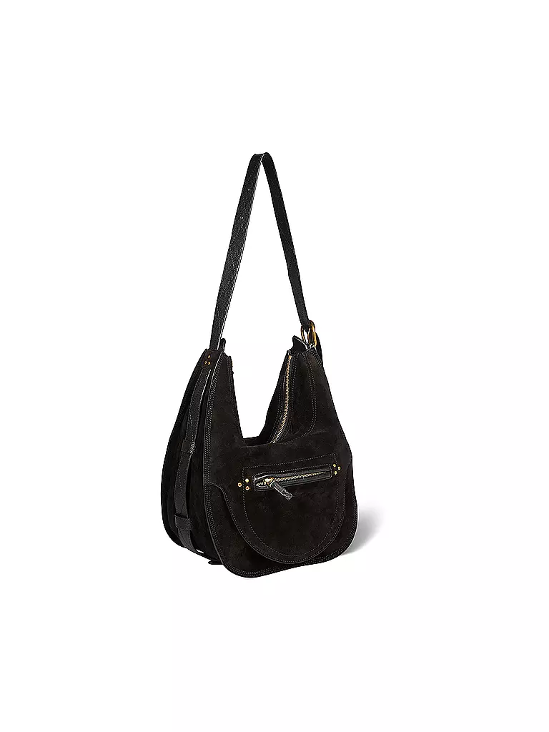 JEROME DREYFUSS | Ledertasche - Hobo Bag DINO | schwarz