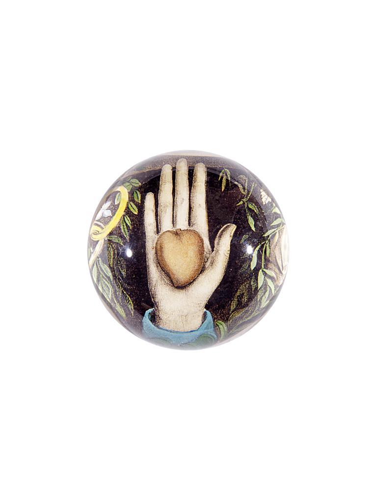 JOHN DERIAN Briefbeschwerer Paperweight "Heart in Hand" bunt