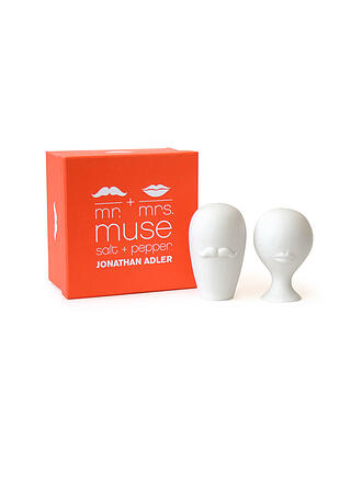 JONATHAN ADLER | Salz- und Pfefferstreuer Set MR.&MRS. 9cm White